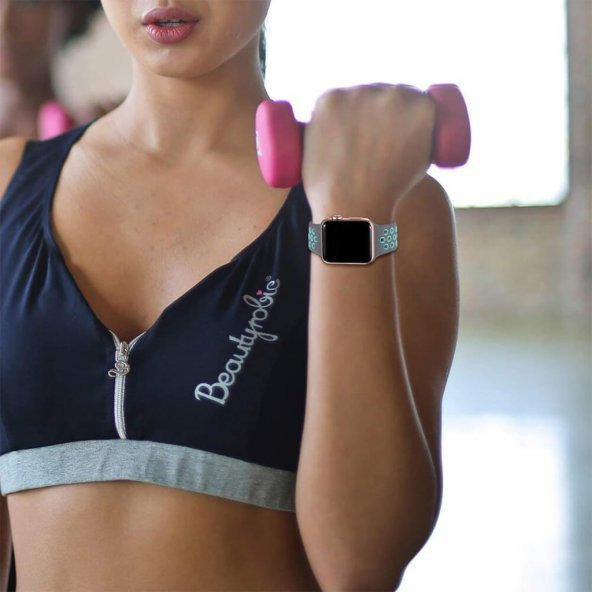 Apple Watch Nike Serisi 2 3 4 5 Silikon Kordon Kayış 38Mm 40Mm (519130247) - 5