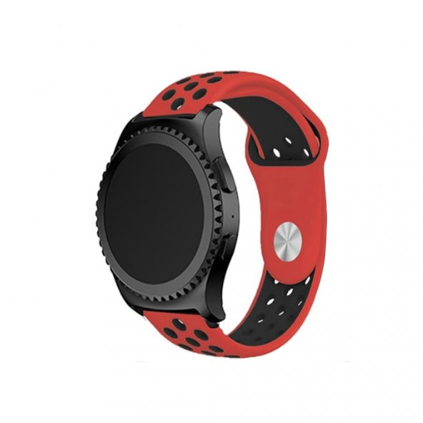 Xiaomi Huami Amazfit Bip Için Silikon Kordon Kayış Kırmızı-Siyah (519130174) - 2