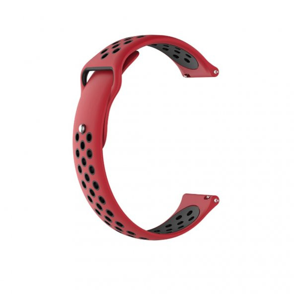 Xiaomi Huami Amazfit Bip Için Silikon Kordon Kayış Kırmızı-Siyah (519130174) - 4
