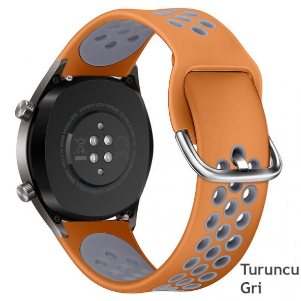 Huawei Watch Gt Gt2 46 Mm Spor Renkli Silikon Kordon Kayış (519130175) - 8