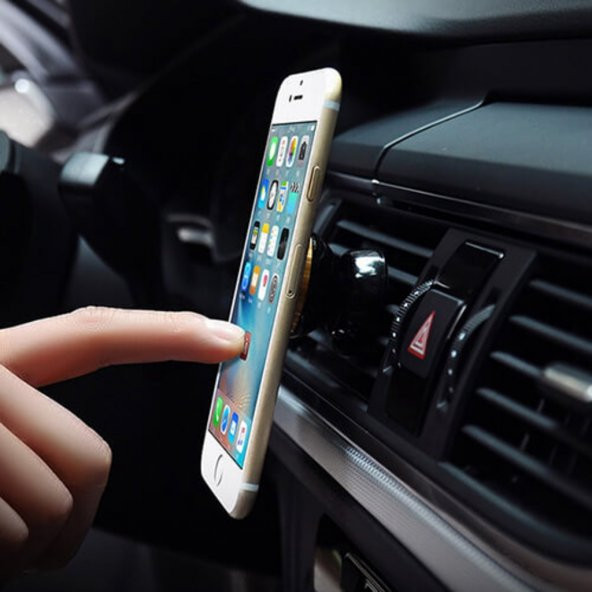 Araç Içi Telefon Tutucu Havalandırma Manyetik Hareketli - Siyah 519130120 - 3