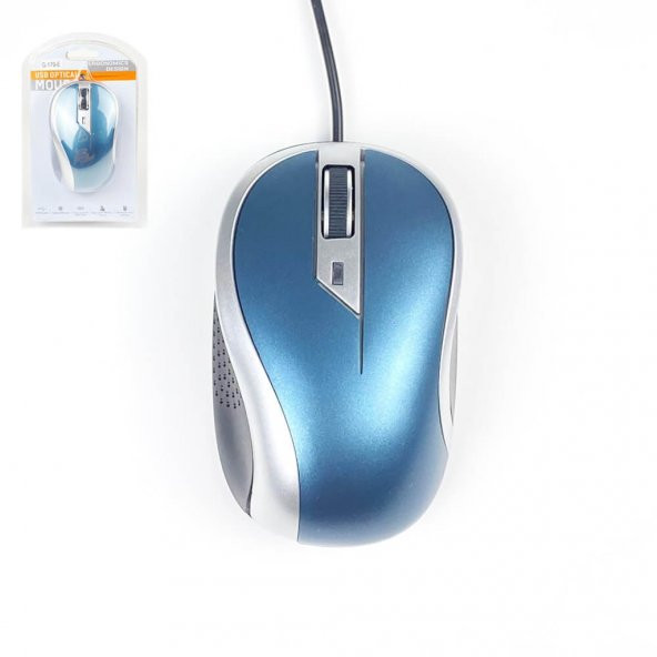 Wozlo Ergonomik Usb Optik Kablolu Mouse 1000 Dpi - Petrol Mavisi 519129421