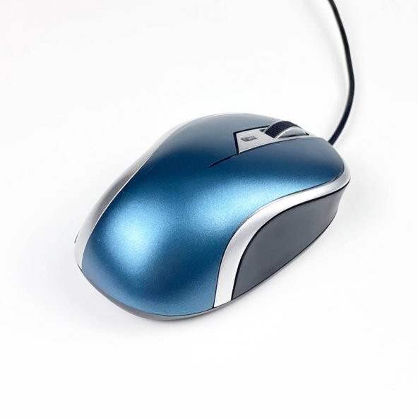 Wozlo Ergonomik Usb Optik Kablolu Mouse 1000 Dpi - Petrol Mavisi 519129421 - Resim 3