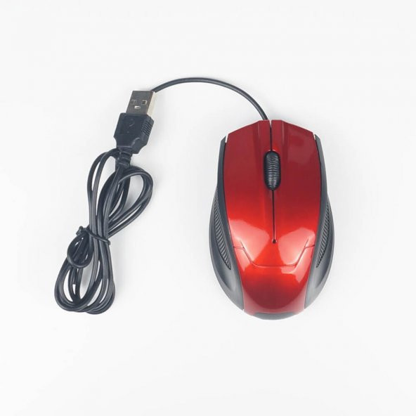 Kablolu Usb Optik Mouse 1600 Dpi Optic Maus Fare - Kırmızı 519129410