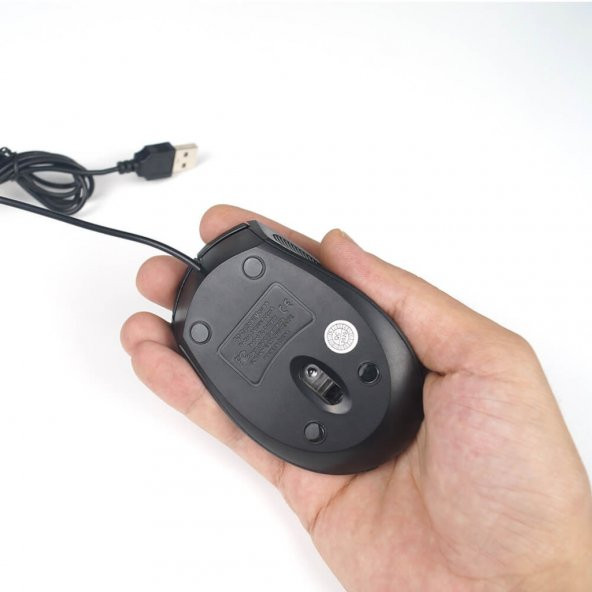 Kablolu Usb Optik Mouse 1600 Dpi Optic Maus Fare - Siyah 519129360 - 5