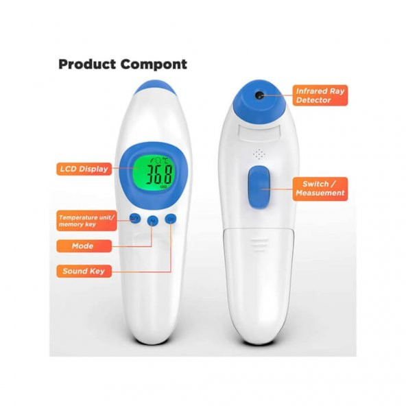 TG8818D Dijital Temassız Ateş Ölçer - 6
