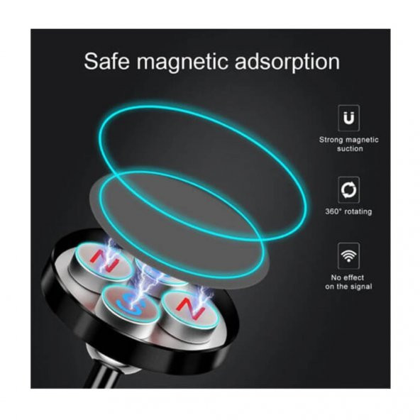 Mıknatıslı Araç Içi Telefon Gps Tutucu 360 Tüm Cihazlarla Uyumlu 519128537 - 5