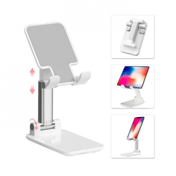 Masaüstü Katlanabilir Tablet ve Telefon Tutucu 2 Kademeli Stand