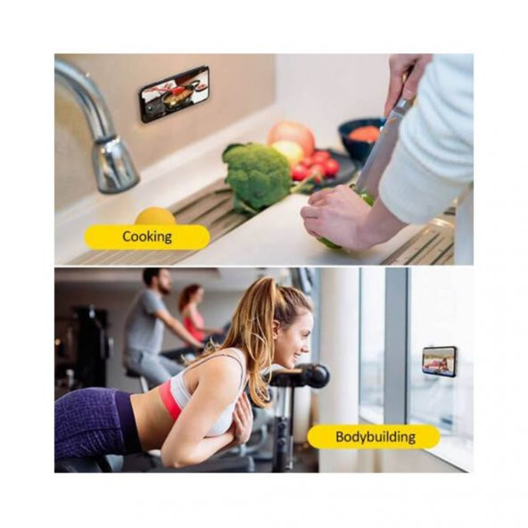 Çift Taraflı Yapışkanlı Yıkanabilir Slikon Jel Telefon Tutucu 519128367 - 3