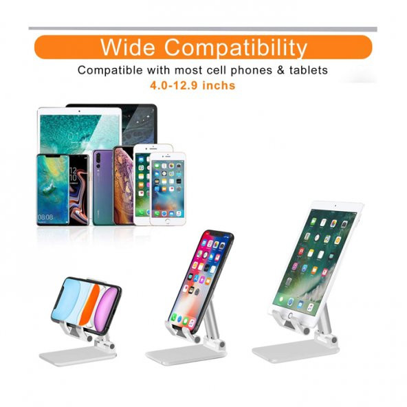 Masaüstü Katlanabilir Tablet ve Telefon Tutucu 2 Kademeli Stand - 3