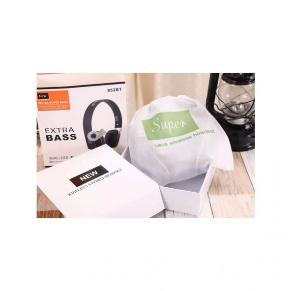 952Bt Kablosuz Bluetooth Kulaküstü Kulaklık - Mikrofonlu - Siyah 519128291 - 3