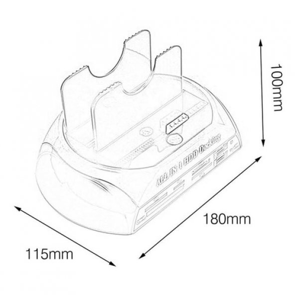 Usb 2.0 Kart Okuyucu Hard Disk Dockinghdd Klonlama Ide Sata (519128179) - Resim 8