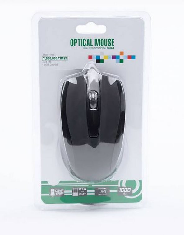 Wozlo G-109-E 1600 DPI Ergonomik USB Optik Kablolu Mouse