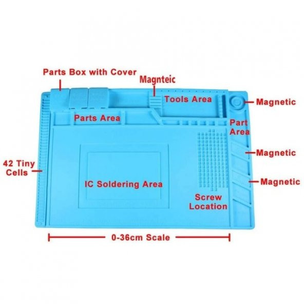 S160 Isıya Dayanıklı Silikon Ped Mıknatıslı Tamir Pedi 45X30Cm (519127721) - Resim 6