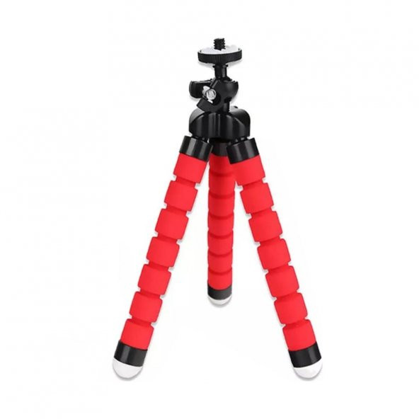 Iphone Huawei Samsung Xiaomi Sony Mini Ahtapot Tripod Kırmızı - 3