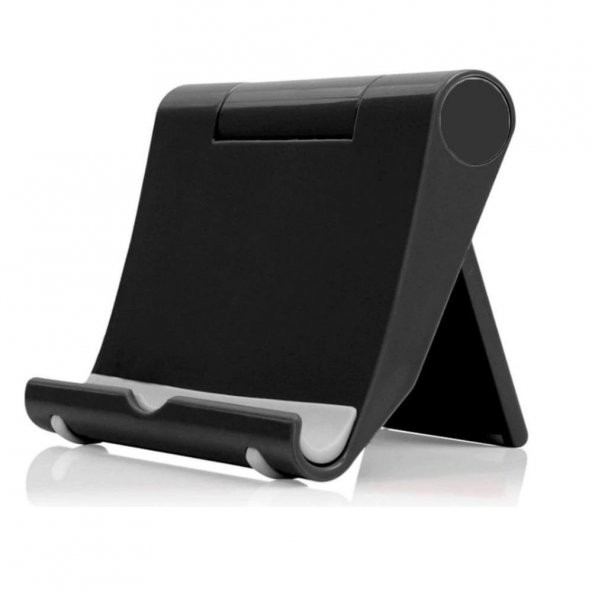 Masaüstü Telefon Tablet Tutucu Stand Katlanır Ayarlanabilir Siyah