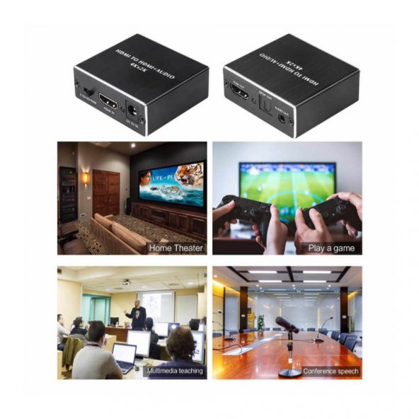 Turbosepet Hdmi To Hdmi Audio Optik 3D 4K-2K Metal Hdmı Ses Ayırıcı - Resim 2