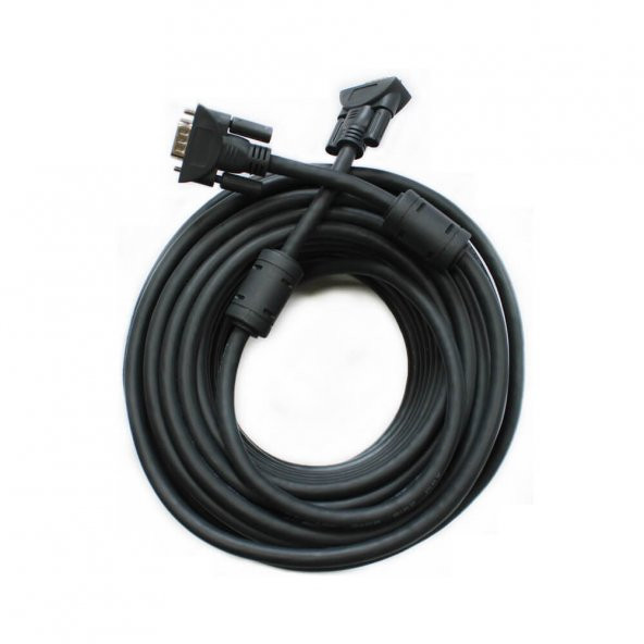 5M Metre Vga Monitör Projeksiyon Görüntü Kablosu - Koyu Gri ürün görseli