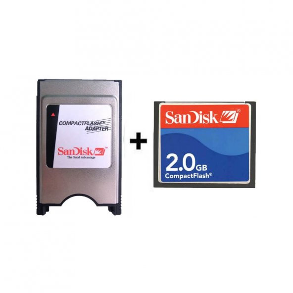 Sandisk Pcmcıa-Cf Adaptör + 2Gb Cf Kart Compact Flash