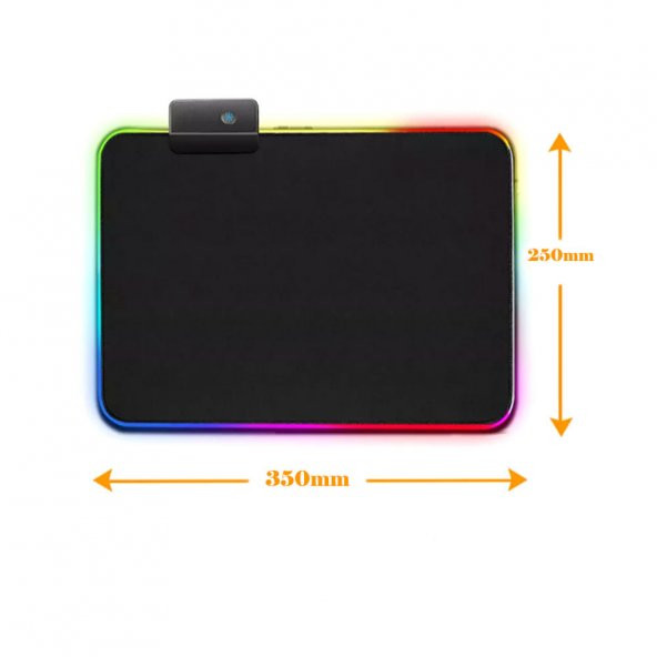 Işıklı Rgb Mouse Pad 25-35Cm Rgb Işıklı Mouse Ped Kaymaz Taban - 3