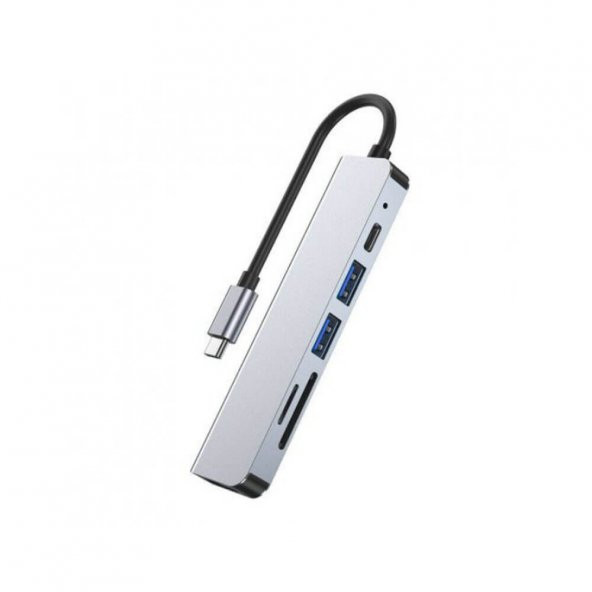 6 In 1 Type C To Hdmı / 2 USB 3.0- USB-C Pd- Sd Tf Çevirici Kablo - 4