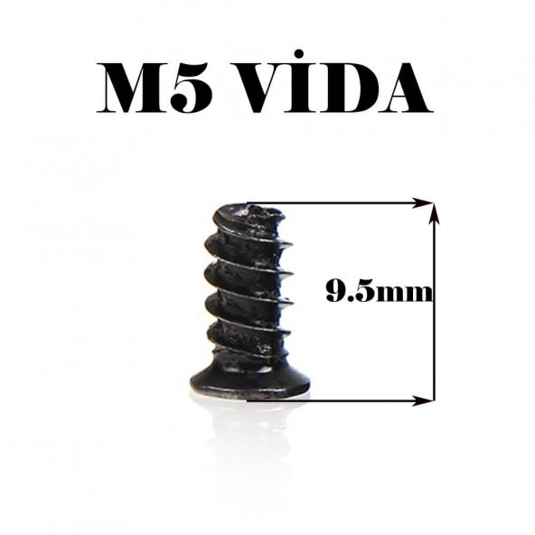 M5 Kasa Fanı Vidası - Fan Vidası - Siyah - N11.23915 - Resim 4