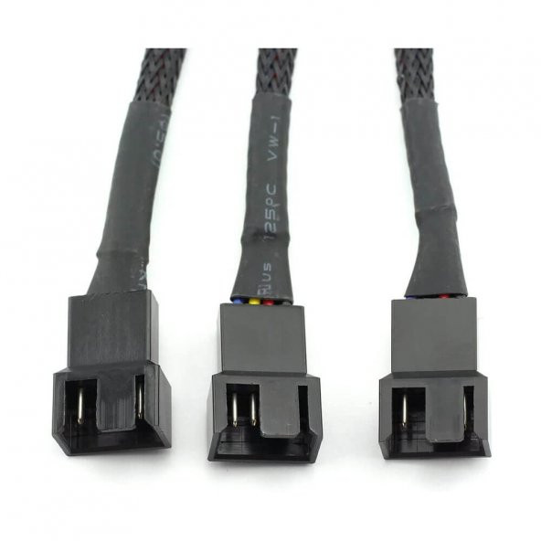 Fan Çoklayıcı Y Pwm Splitter Kablosu 4Pin Dişi 4Pin-2X 3Pin Erkek - Resim 4