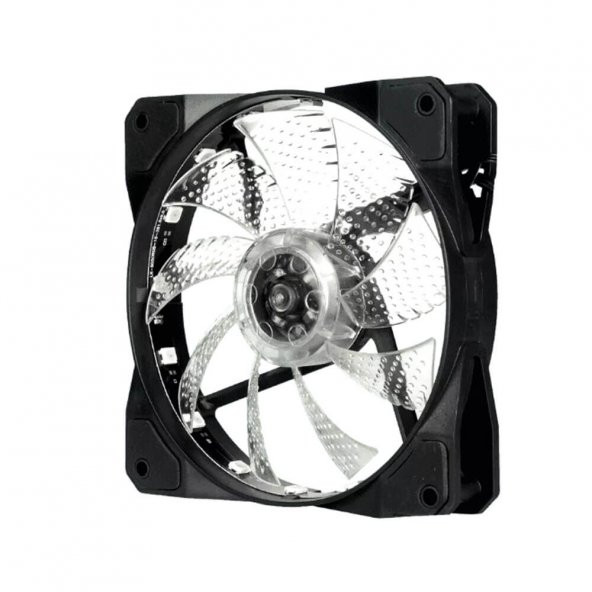 12Cm Kasa Fanı 3D 15 Led Rgb Soğutucu Fan Sessiz Renkli Işıklı - Resim 6