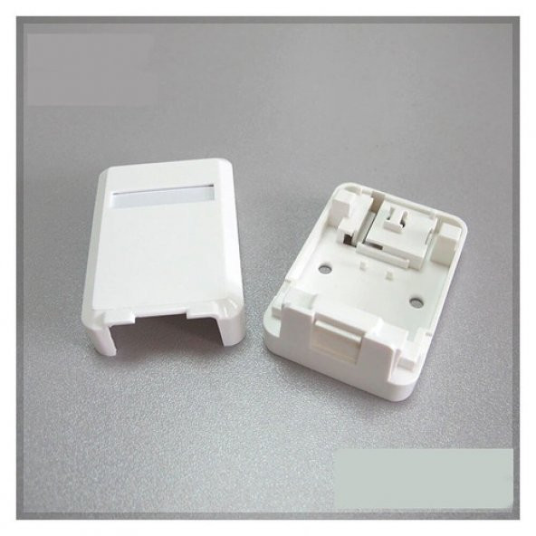 Boş 1 Port Keystone Jack Kutusu Rj45 -Rj11 Cat6 Sıva Üstü (518945980) - Resim 3