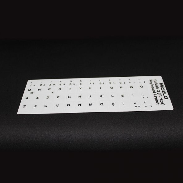 Türkçe Q Klavye Etiketi Sticker Laptop Klavye Etiketi Beyaz - 2