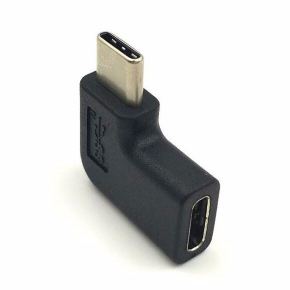 Usb 3.1 Type-C 90 Derece Sağ Sol Dirsek Köşe Erkek Dişi Bağlantı