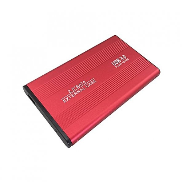 Usb 3.0 2.5 İnç Sata Harddisk Hdd Kutusu 5 Gbps Alüminyum Kırmızı