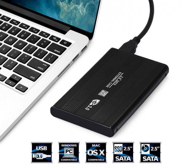 2.5 Usb 3.0 Harici Harddisk Ssd Hdd Sata Kutu Usb 3.0 Giriş Metal