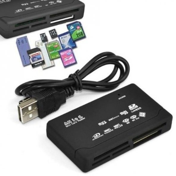 43 İn 1 Usb Kart Card Okuyucu Sd Sdhc Mini Micro Sd M2 Mmc Xd Cf