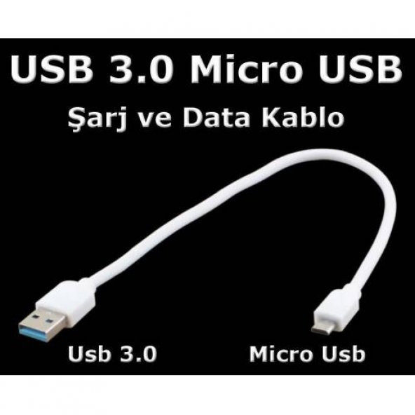 Usb 3.0 Micro Usb Hızlı Şarj Data Kablo Htc Usb 3.0 Mikro Kablo (456614880) - 2