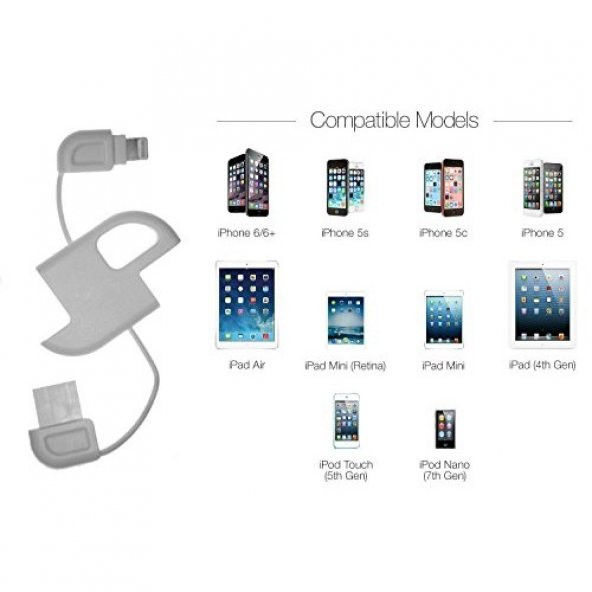 Iphone 6 6S Plus Usb Şarj Data Kablo Anahtarlık ürün görseli 1