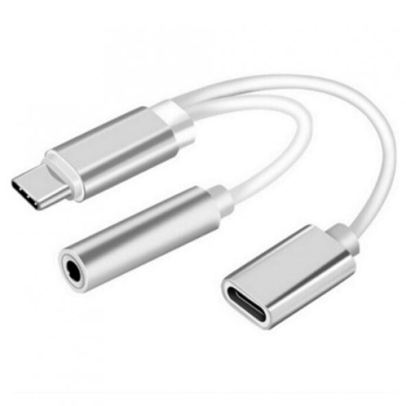 Type C To Kulaklık Çevirici 3.5Mm Aux Ses Ve Şarj Giriş 2 In 1 (456614874) - 5