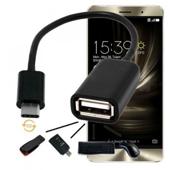 Type C Otg Kablo Usb C Otg Çevirici Dönüştürücü Bağlantı Kablosu (456613340) - 4
