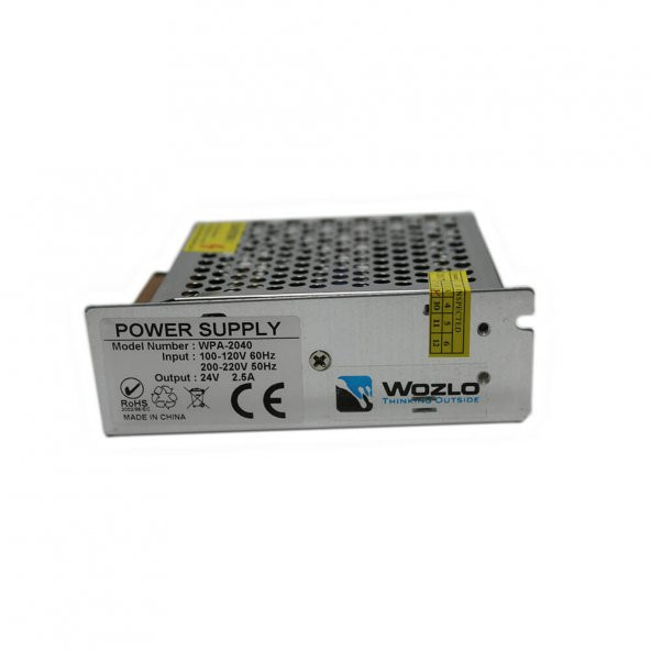 24V 2.5A Metal Kasa Adaptör Güvenlik Kamera Şerit Led Adaptörü - 3