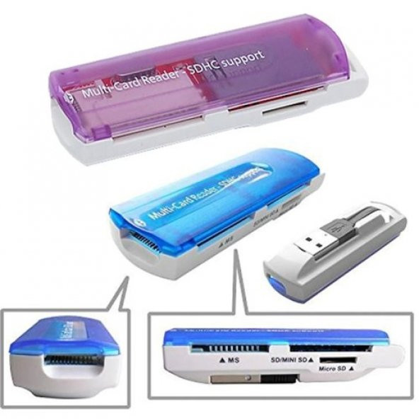 Usb Kart Okuyucu Çoklu Hafıza Kart Okuyucu 40 In 1 Card Reader (456606190) - 3