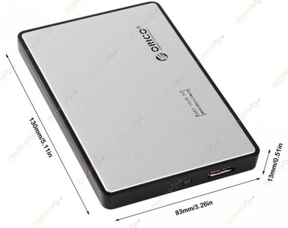 Orico 2.5 İnç Usb 3.0 Sata Harddisk Hdd Kutu Gri - 5