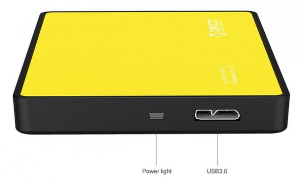 Orico 2.5 Usb 3.0 Harddisk Kutusu Ssd Hdd Kutusu Sarı Renk - Resim 5