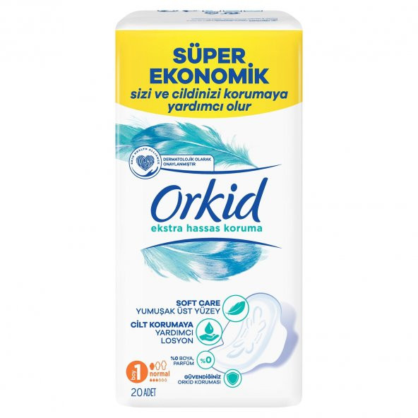 Orkid Ekstra Hassas Koruma Ped Normal 20 Adet
