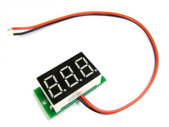 Mini Voltmetre Kırmızı Dijital Panel Dc 4.7vel Dc 4.7v-30 V Ölçer