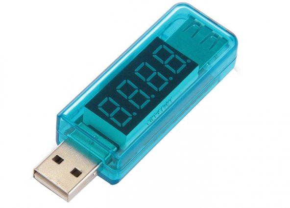Usb Voltmetre Ampermetre Volt Amper Gerilim Ölçer Led Göstergeli
