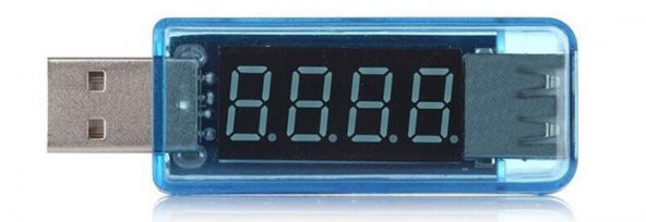 Usb Voltmetre Ampermetre Volt Amper Gerilim Ölçer Led Göstergeli - Resim 3