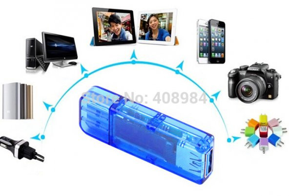 Usb Voltmetre Ampermetre Volt Amper Gerilim Ölçer Led Göstergeli - Resim 5