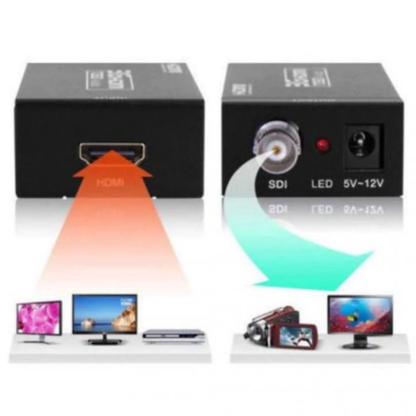 3G Hdmi To Sdi Çevirici Adaptör Bnc Sdi/Hd-Sdi/3G-Sdi 2.970 Gbit - Resim 6