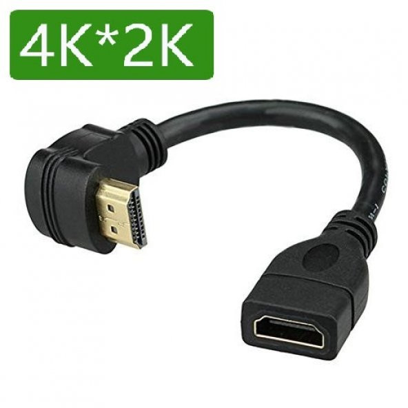 Hdmi Kablo Uzatma 90 Derece 4K 3D Hdmi Bağlantı Kablosu Adaptörü - Resim 2