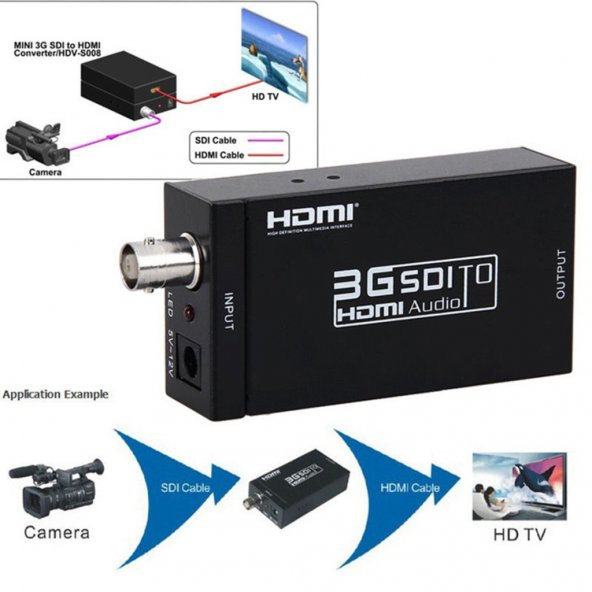 3G Hdmi To Sdi Çevirici Adaptör Bnc Sdi/Hd-Sdi/3G-Sdi 2.970 Gbit - Resim 10